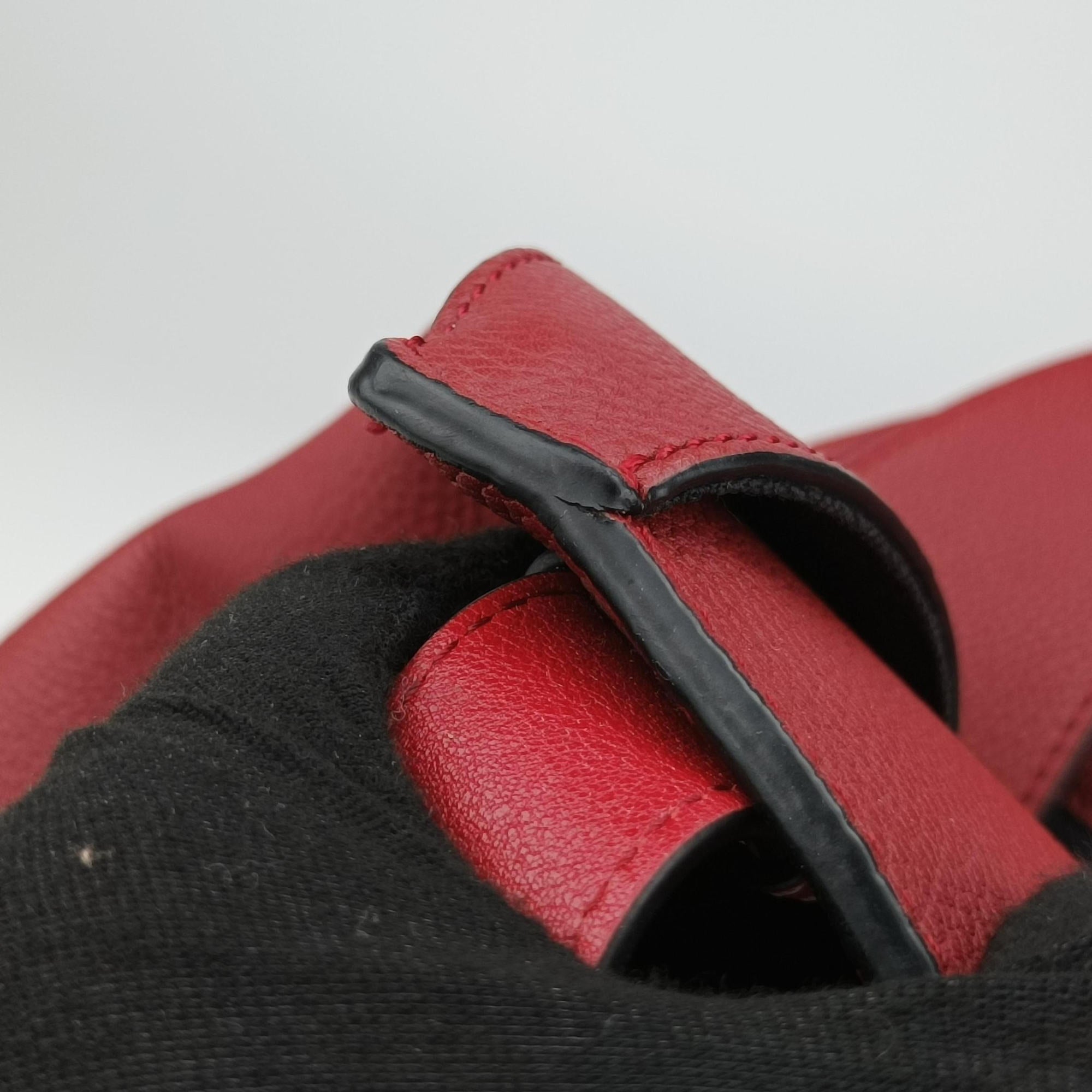Pre-owned Loewe Hammock Burgundy Leather  shoulderbag | stylenewstar