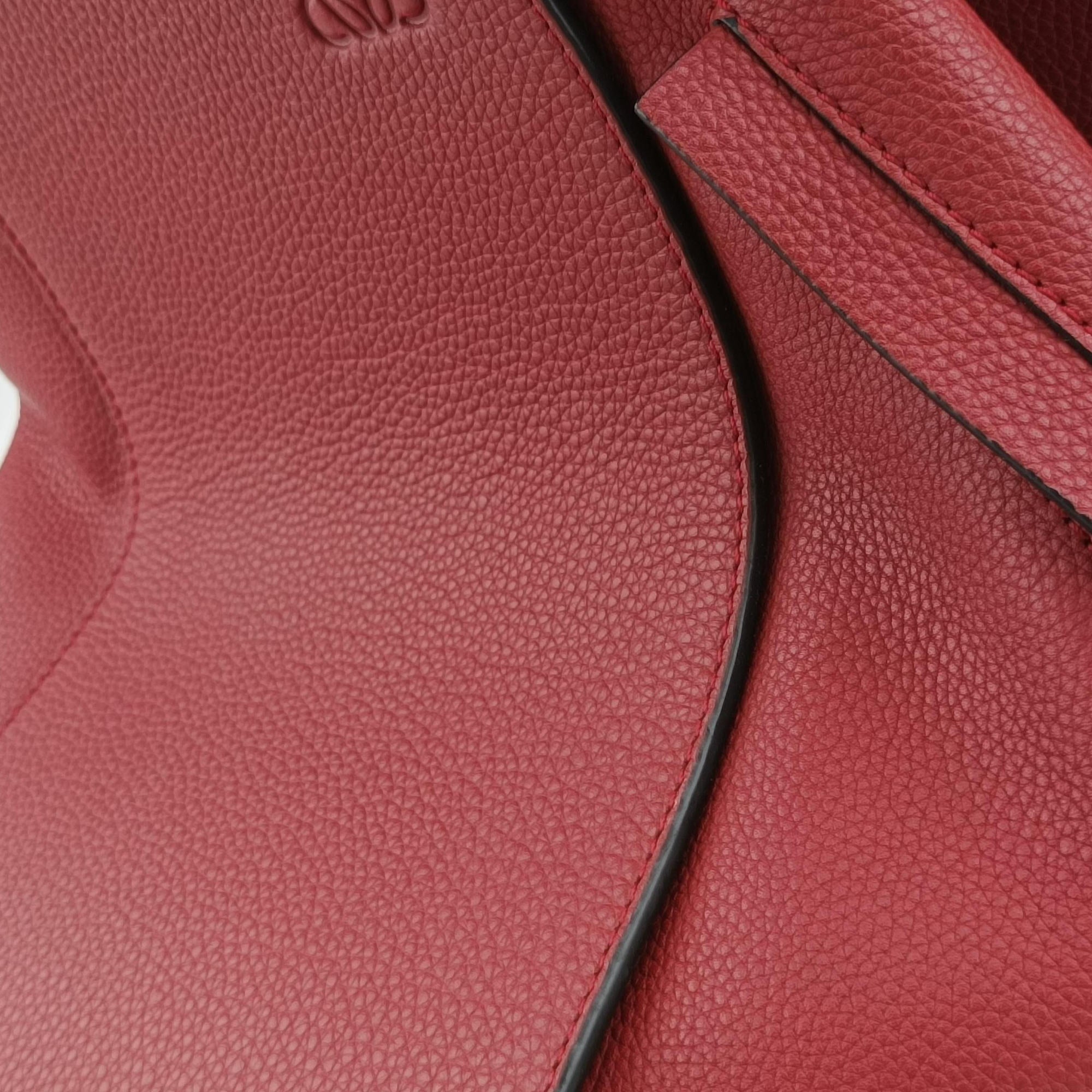 Pre-owned Loewe Hammock Burgundy Leather  shoulderbag | stylenewstar