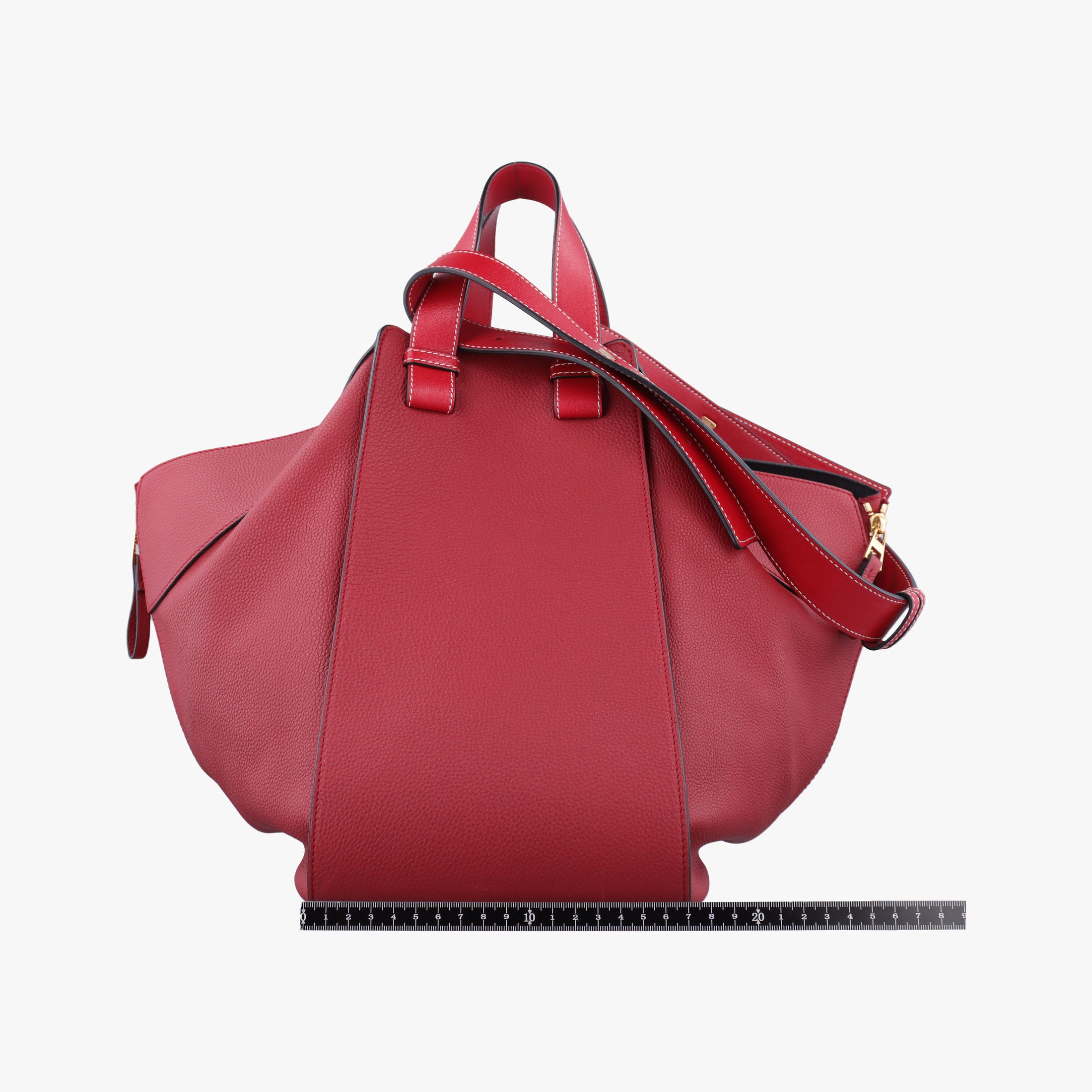 Pre-owned Loewe Hammock Burgundy Leather  shoulderbag | stylenewstar