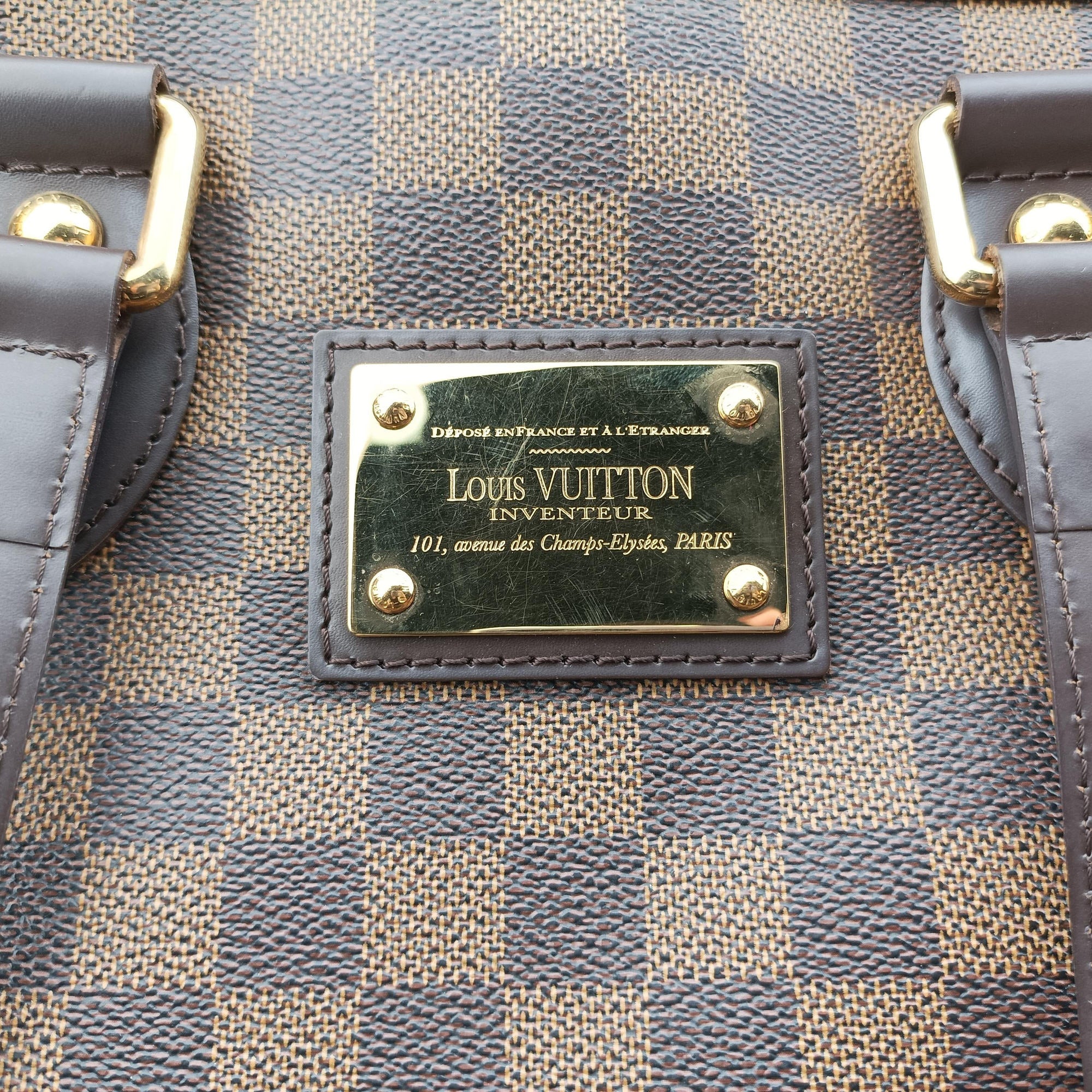 Pre-owned Louis Vuitton HAMPSTEAD PM EBENE Damier Canvas N51205 shoulderbag | stylenewstar