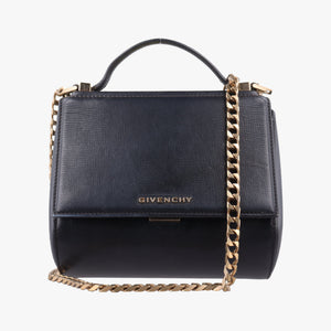 Pre-owned Givenchy Pandora Box Black Leather  shoulderbag | stylenewstar