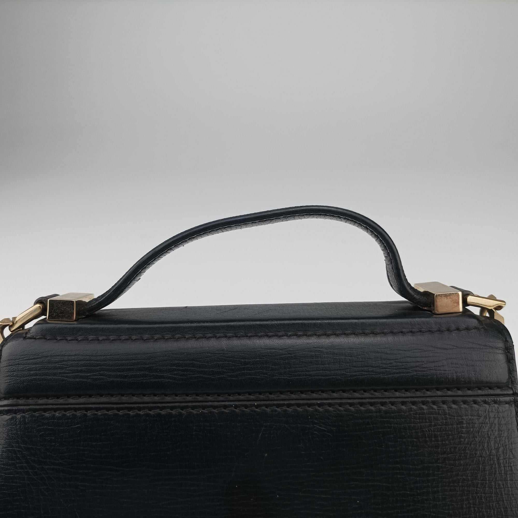 Pre-owned Givenchy Pandora Box Black Leather  shoulderbag | stylenewstar