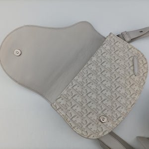 Pre-owned Christian Dior Saddle White Jacquard × Leather  shoulderbag | stylenewstar
