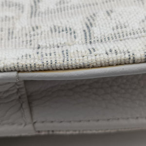 Pre-owned Christian Dior Saddle White Jacquard × Leather  shoulderbag | stylenewstar