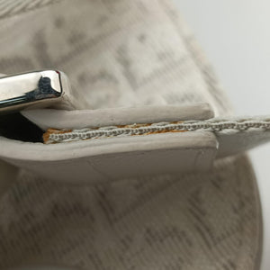 Pre-owned Christian Dior Saddle White Jacquard × Leather  shoulderbag | stylenewstar
