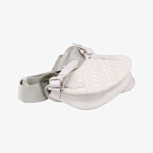 Pre-owned Christian Dior Saddle White Jacquard × Leather  shoulderbag | stylenewstar