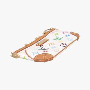 Pre-owned Louis Vuitton Pochette Mira MM Pouch white Monogram Multicolor M60096 handbag | stylenewstar
