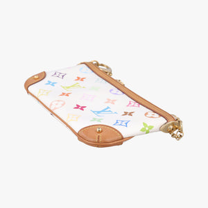 Pre-owned Louis Vuitton Pochette Mira MM Pouch white Monogram Multicolor M60096 handbag | stylenewstar