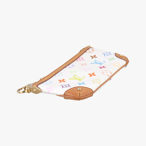 Pre-owned Louis Vuitton Pochette Mira MM Pouch white Monogram Multicolor M60096 handbag | stylenewstar