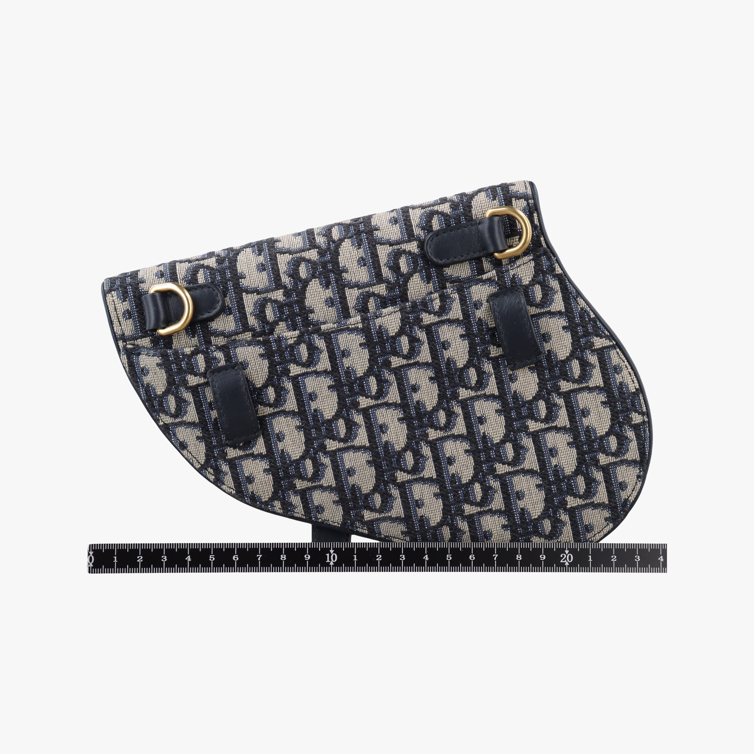 Secondhand Christian Dior Saddle Navy Jacquard×Leather  bum bag/waist bag | stylenewstar