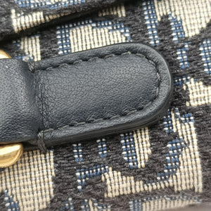 Secondhand Christian Dior Saddle Navy Jacquard×Leather  bum bag/waist bag | stylenewstar