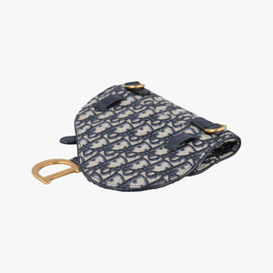 Secondhand Christian Dior Saddle Navy Jacquard×Leather  bum bag/waist bag | stylenewstar