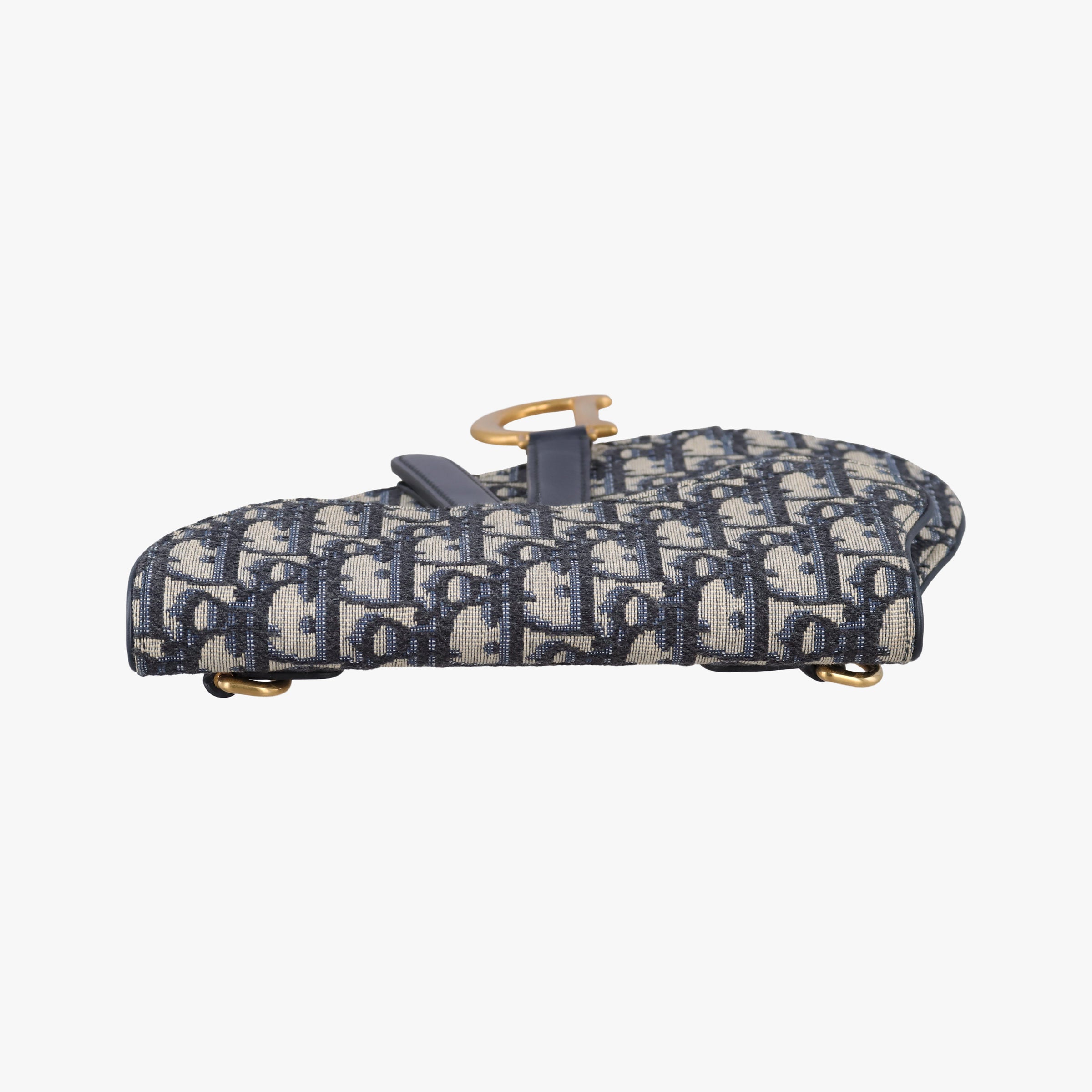 Secondhand Christian Dior Saddle Navy Jacquard×Leather  bum bag/waist bag | stylenewstar