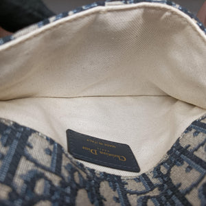 Secondhand Christian Dior Saddle Navy Jacquard×Leather  bum bag/waist bag | stylenewstar
