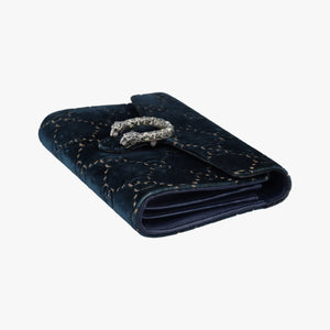 Pre-owned Gucci Dionysus Blue velour 401231 shoulderbag | stylenewstar