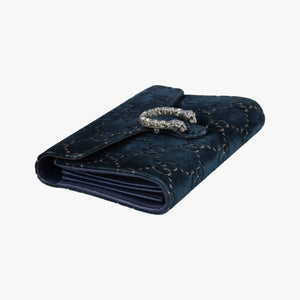 Pre-owned Gucci Dionysus Blue velour 401231 shoulderbag | stylenewstar