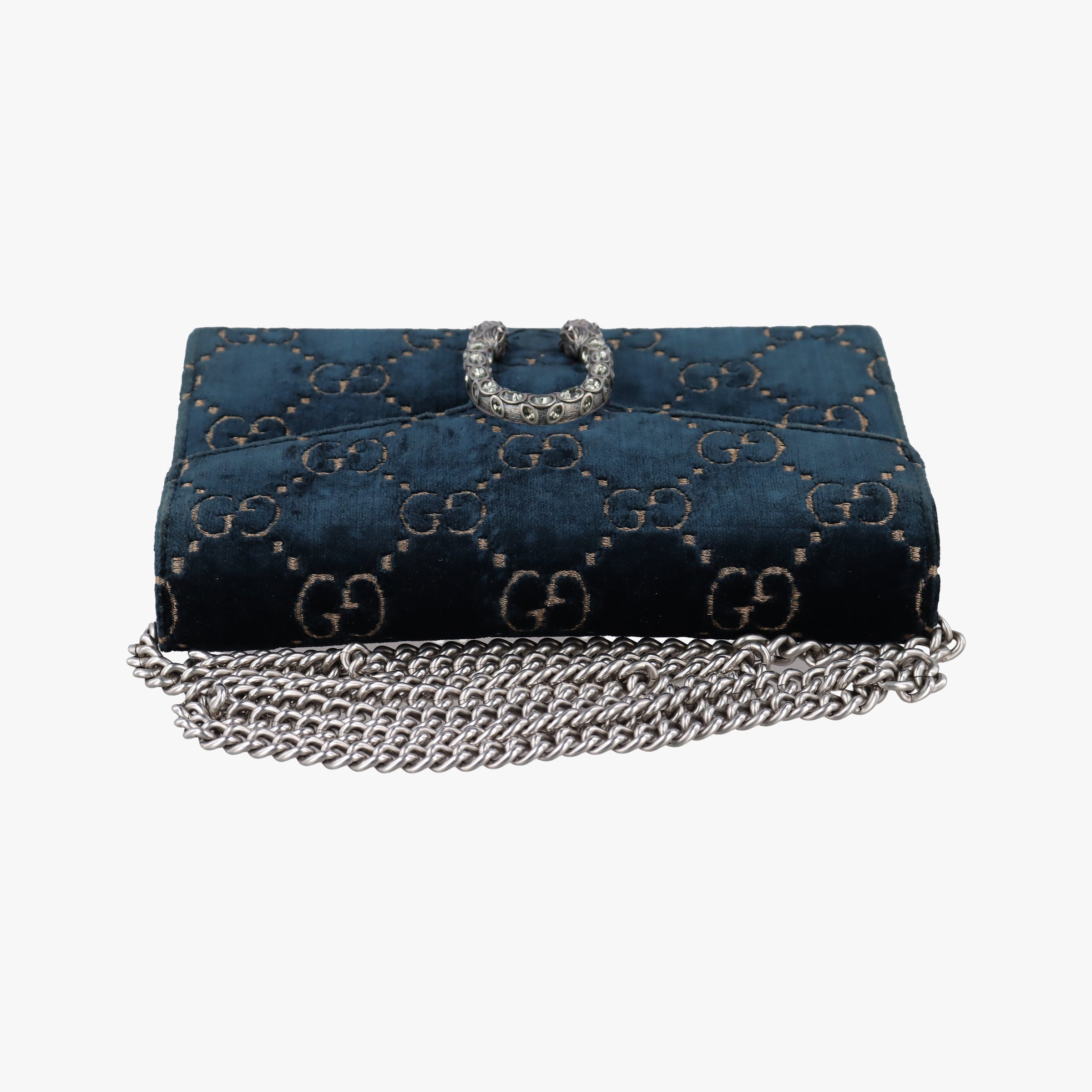 Pre-owned Gucci Dionysus Blue velour 401231 shoulderbag | stylenewstar
