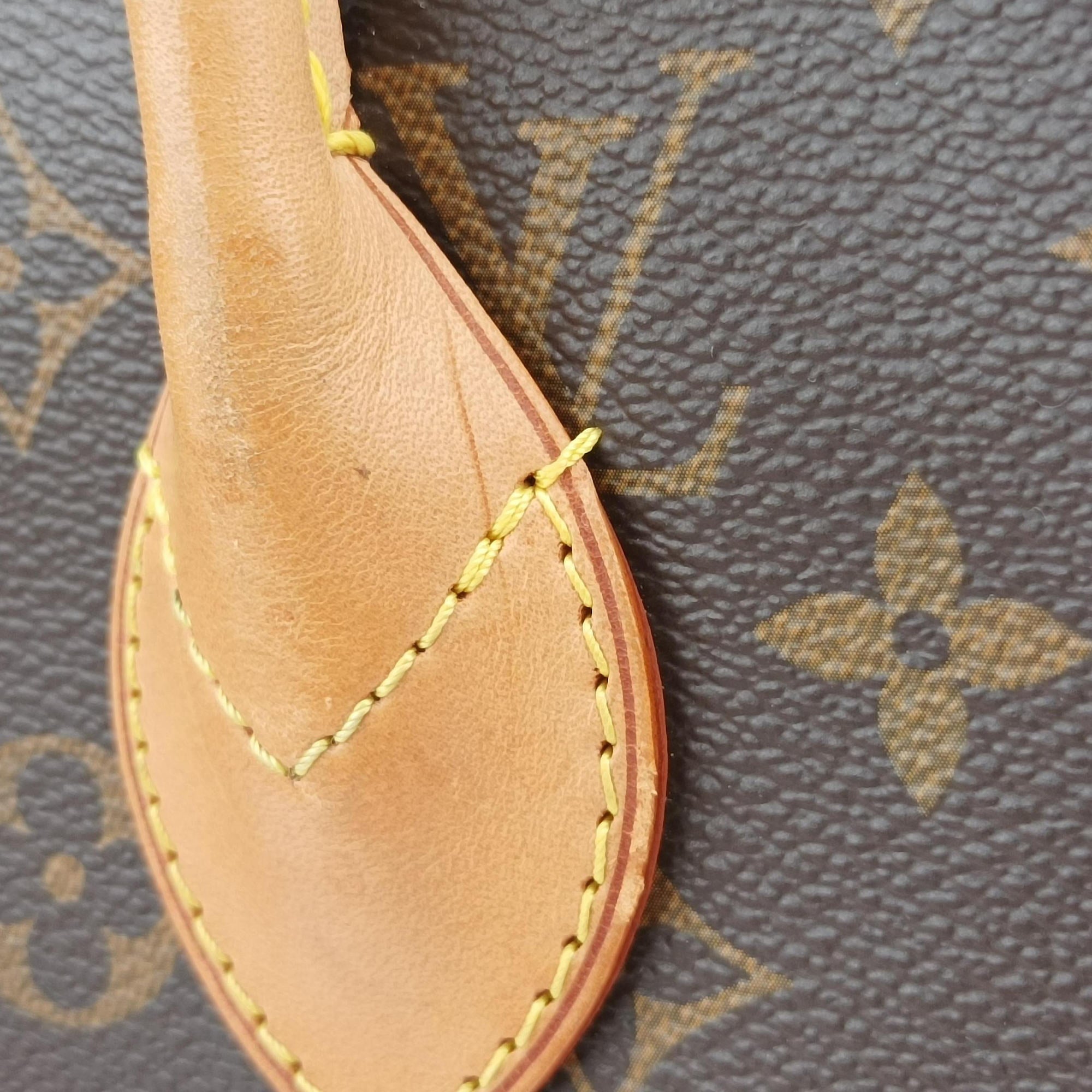 Pre-owned Louis Vuitton Lockit MM Brown Monogram Canvas×calf leather M40606 handbag | stylenewstar