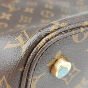 Pre-owned Louis Vuitton Lockit MM Brown Monogram Canvas×calf leather M40606 handbag | stylenewstar
