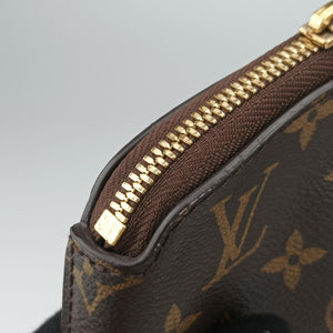 Pre-owned Louis Vuitton Lockit MM Brown Monogram Canvas×calf leather M40606 handbag | stylenewstar