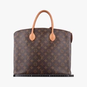 Pre-owned Louis Vuitton Lockit MM Brown Monogram Canvas×calf leather M40606 handbag | stylenewstar