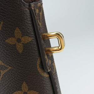 Pre-owned Louis Vuitton Lockit MM Brown Monogram Canvas×calf leather M40606 handbag | stylenewstar