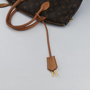 Pre-owned Louis Vuitton Lockit MM Brown Monogram Canvas×calf leather M40606 handbag | stylenewstar