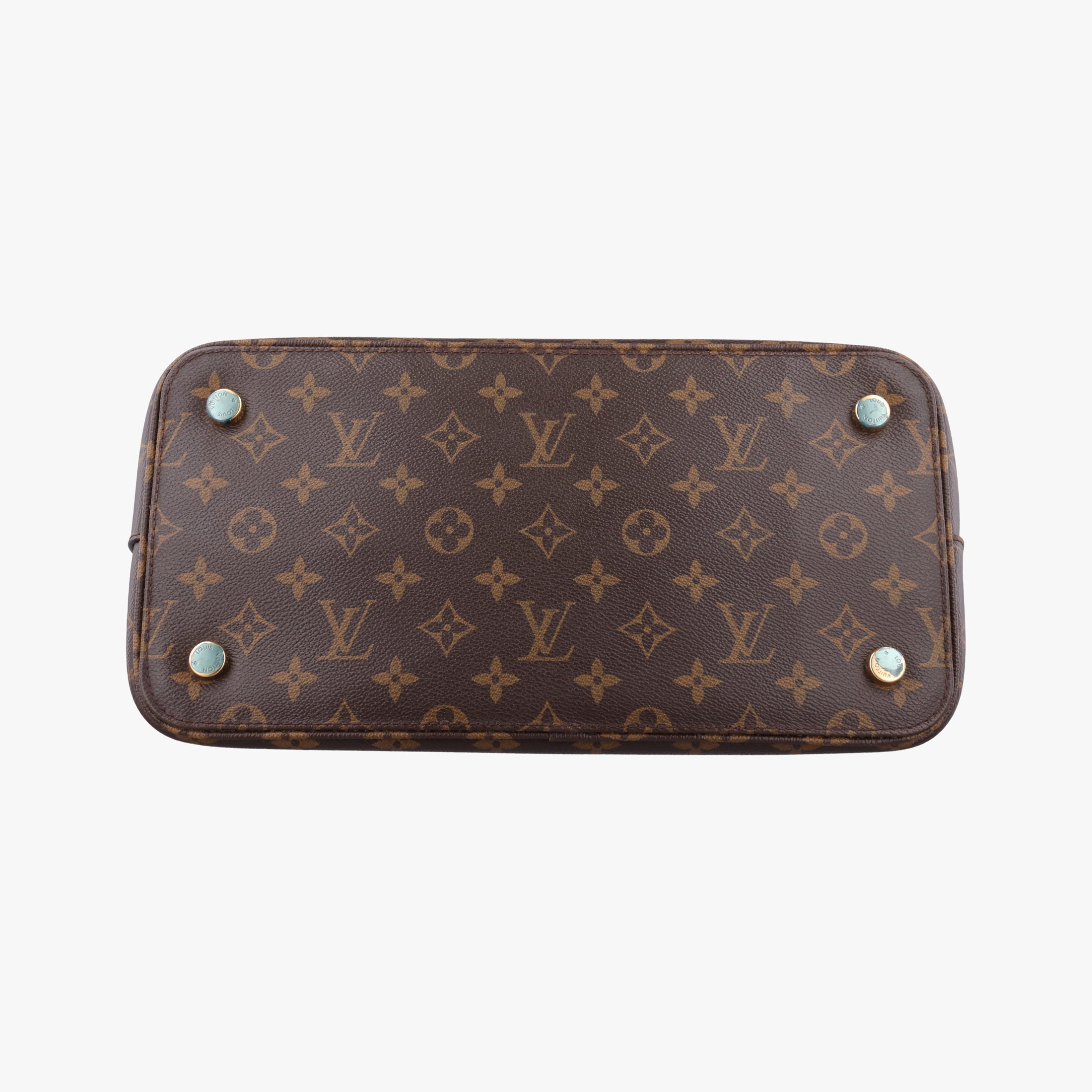 Pre-owned Louis Vuitton Lockit MM Brown Monogram Canvas×calf leather M40606 handbag | stylenewstar
