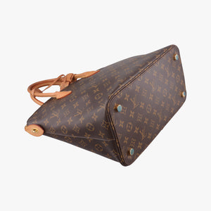 Pre-owned Louis Vuitton Lockit MM Brown Monogram Canvas×calf leather M40606 handbag | stylenewstar