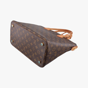 Pre-owned Louis Vuitton Lockit MM Brown Monogram Canvas×calf leather M40606 handbag | stylenewstar