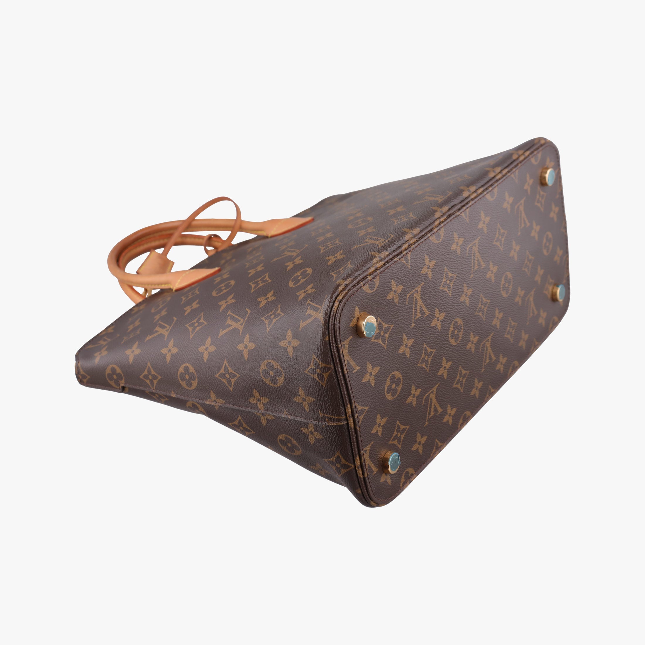 Pre-owned Louis Vuitton Lockit MM Brown Monogram Canvas×calf leather M40606 handbag | stylenewstar