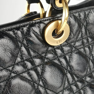 Secondhand Christian Dior Lady Dior Black lambskin  handbag | stylenewstar