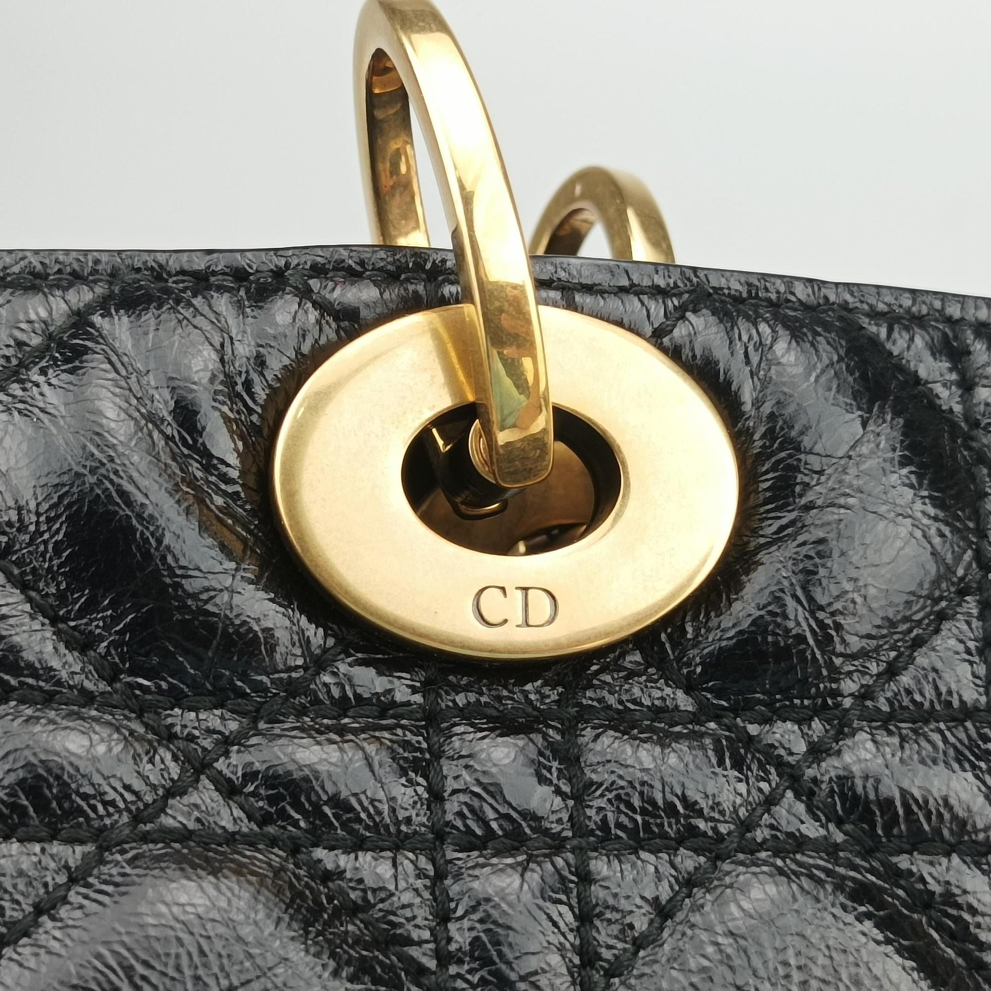 Secondhand Christian Dior Lady Dior Black lambskin  handbag | stylenewstar