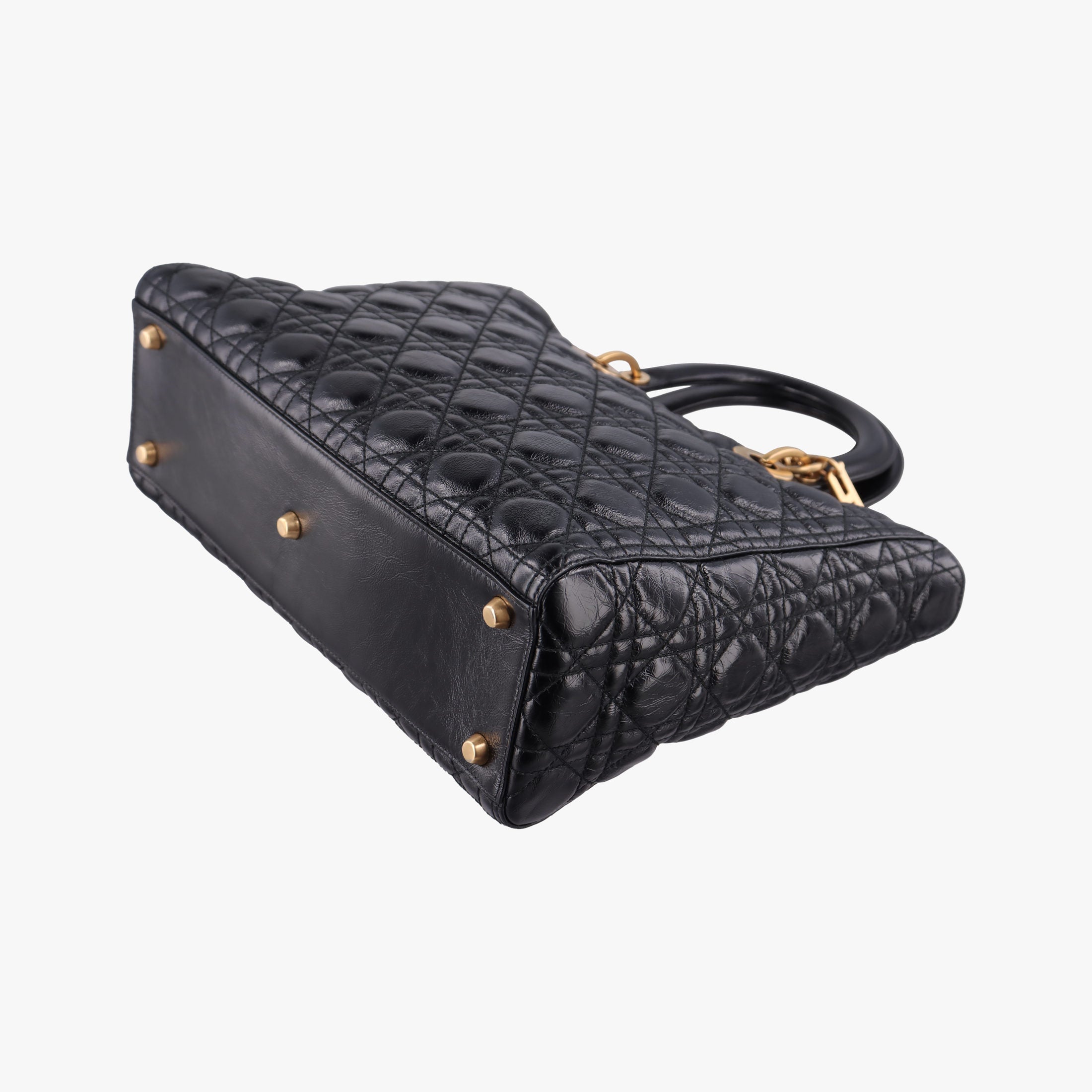 Secondhand Christian Dior Lady Dior Black lambskin  handbag | stylenewstar