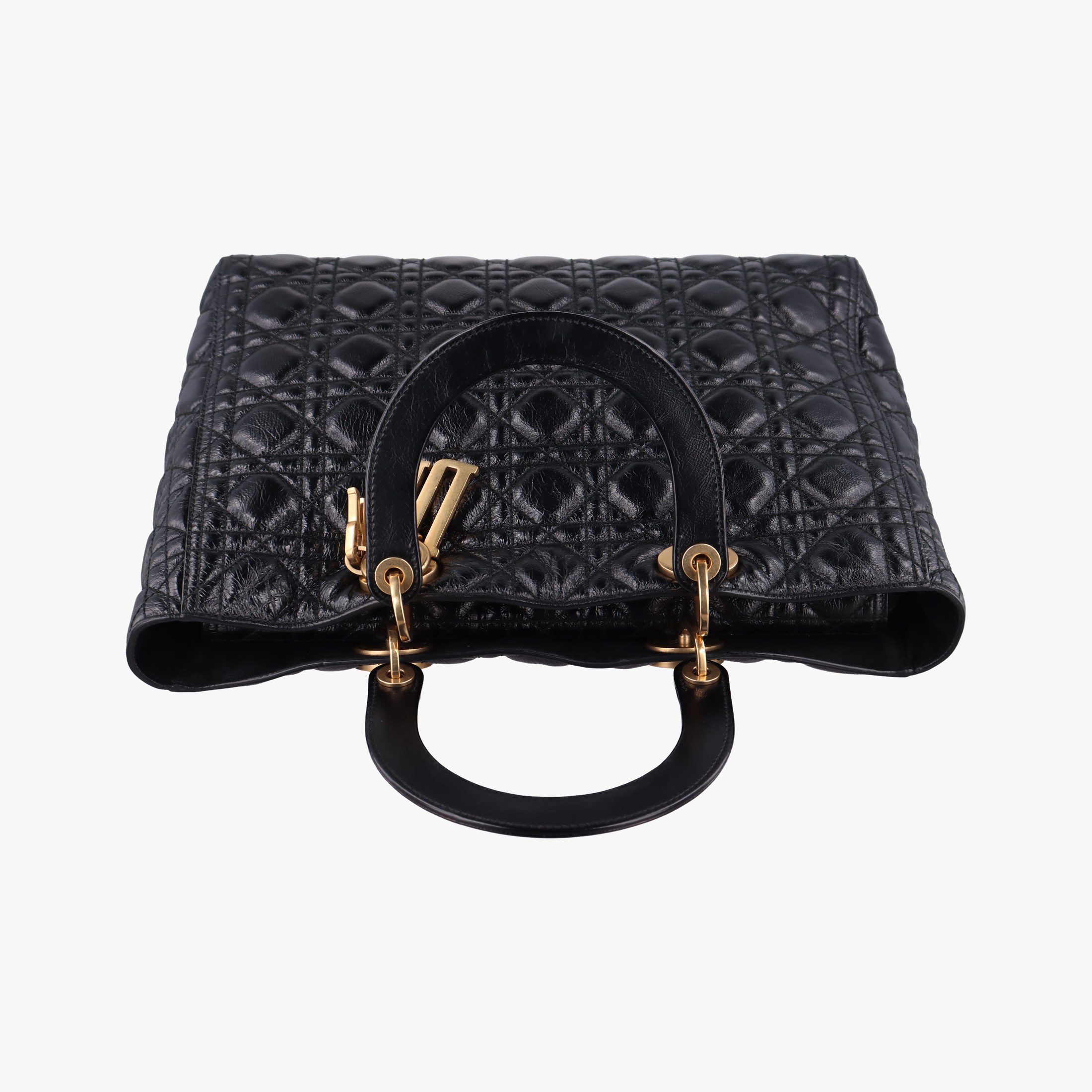 Secondhand Christian Dior Lady Dior Black lambskin  handbag | stylenewstar