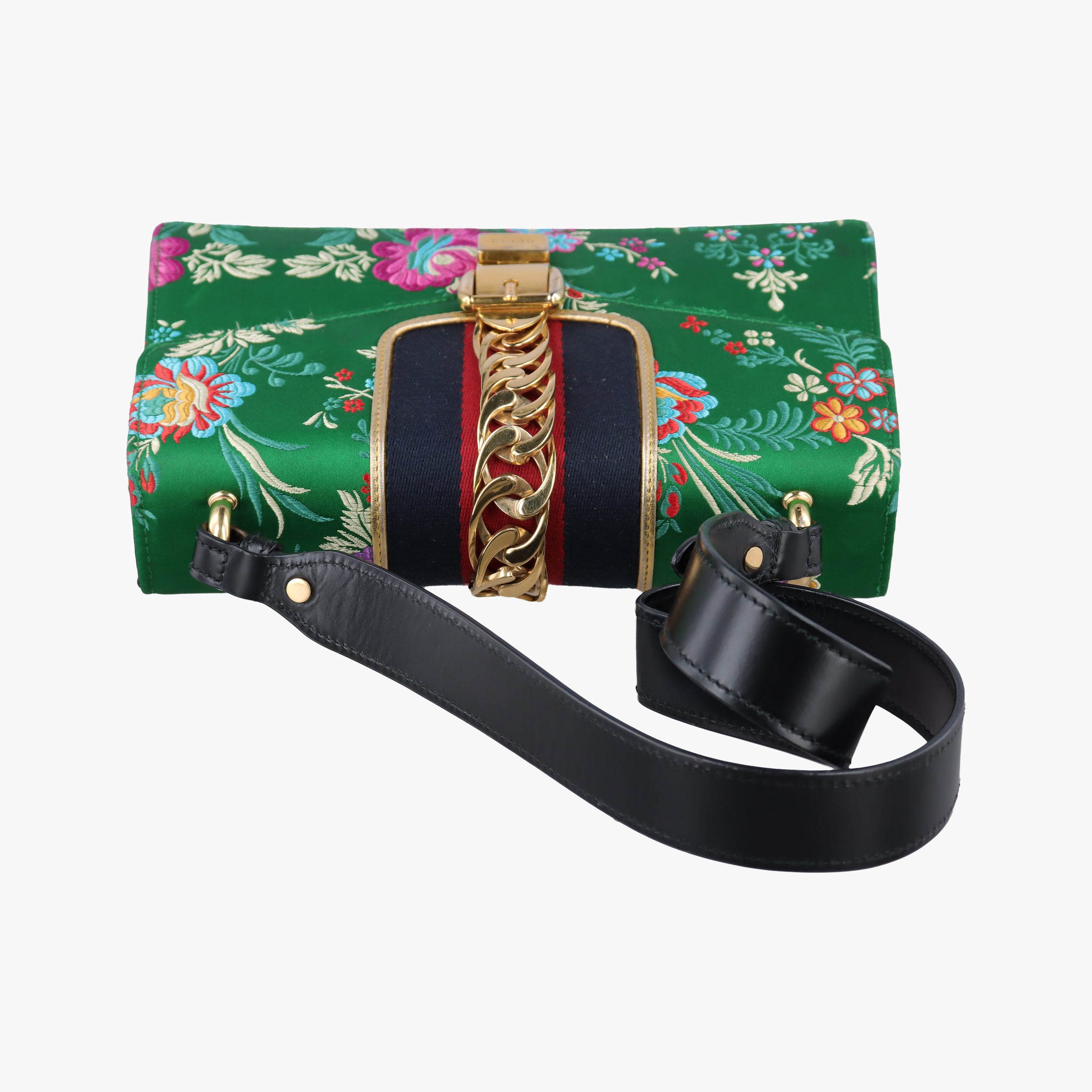 Pre-owned Gucci Sylvie Multicolour silk 421882 shoulderbag | stylenewstar