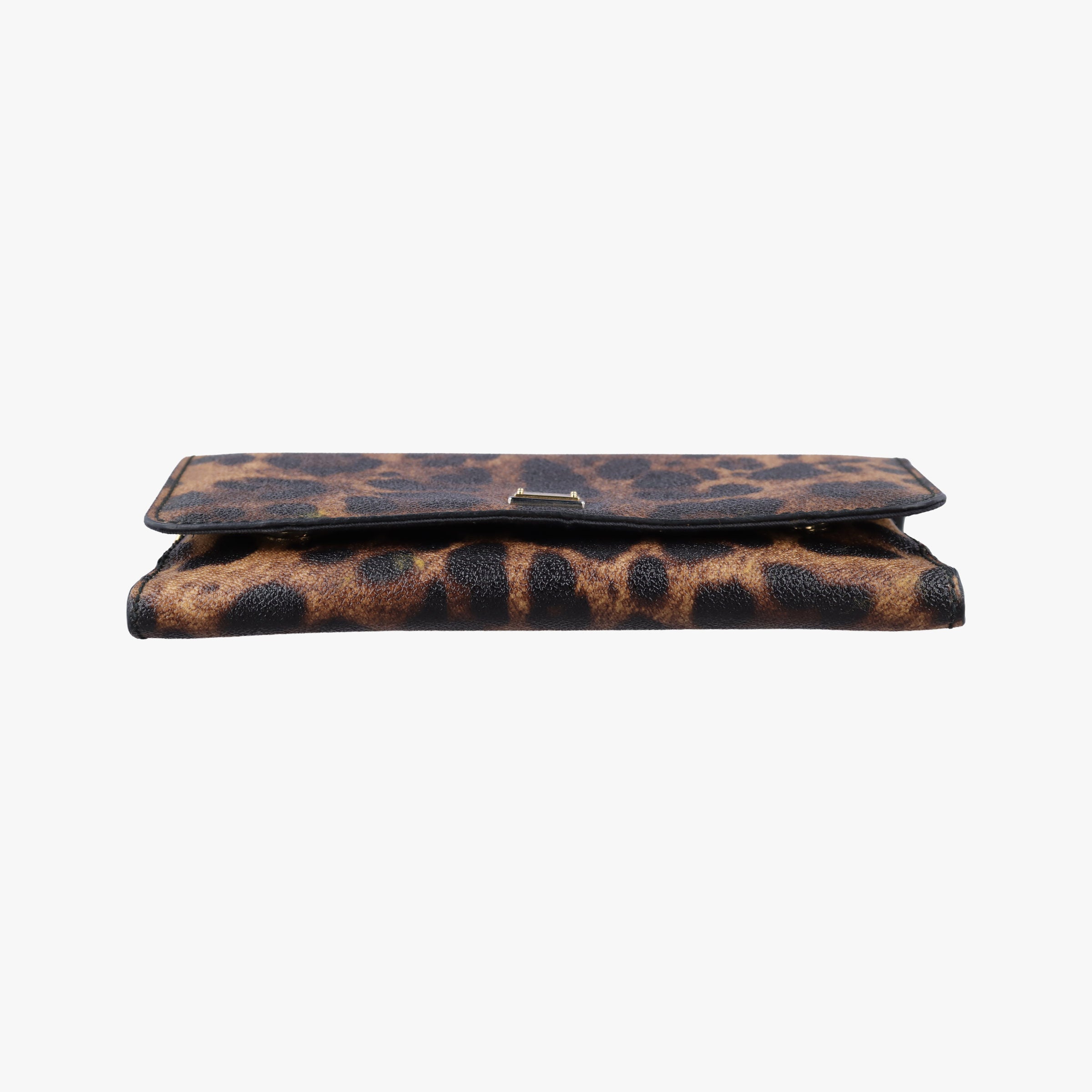 Pre-owned Dolce & Gabbana Dauphine Leopard Brown Coated Canvas  shoulderbag | stylenewstar