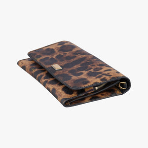 Pre-owned Dolce & Gabbana Dauphine Leopard Brown Coated Canvas  shoulderbag | stylenewstar