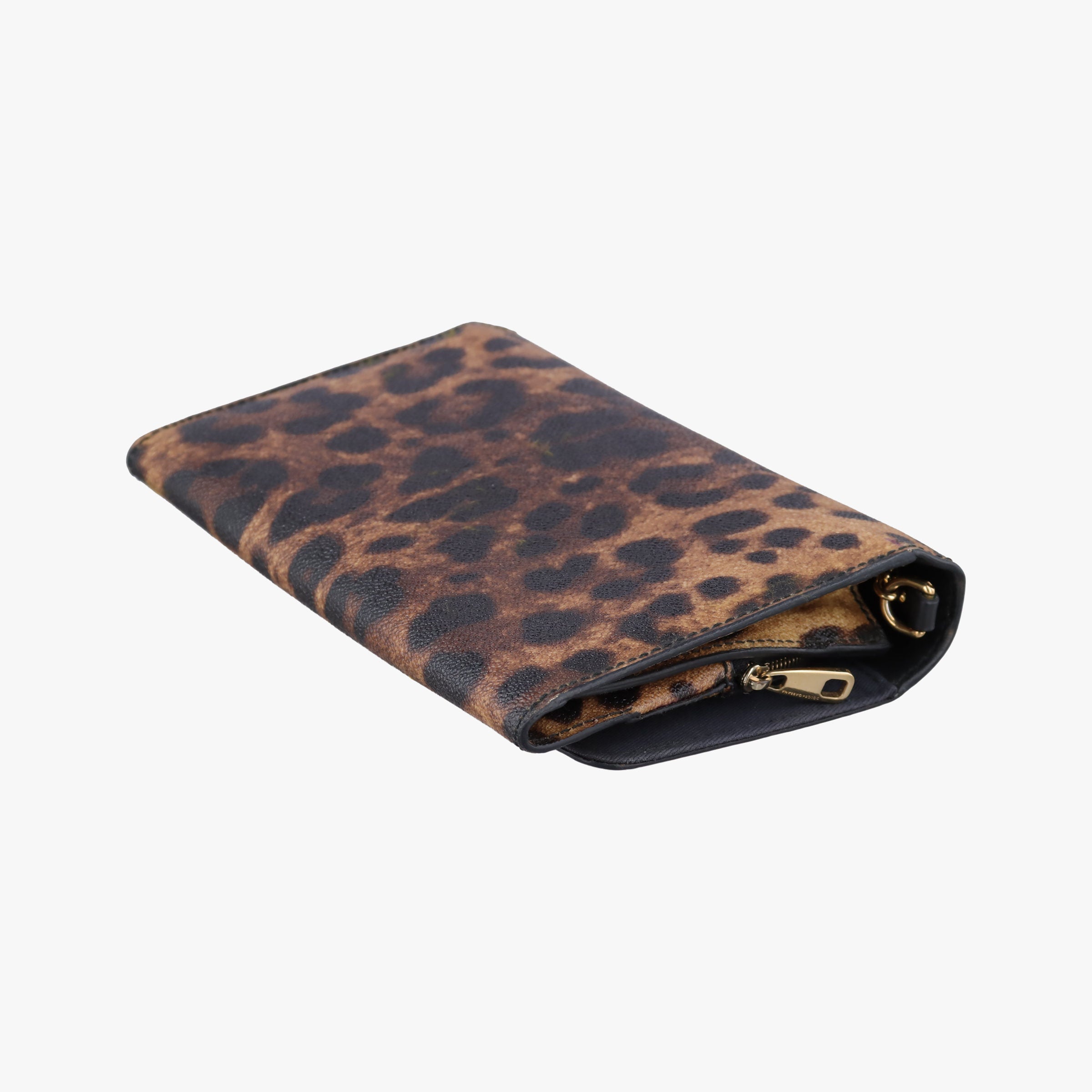 Pre-owned Dolce & Gabbana Dauphine Leopard Brown Coated Canvas  shoulderbag | stylenewstar