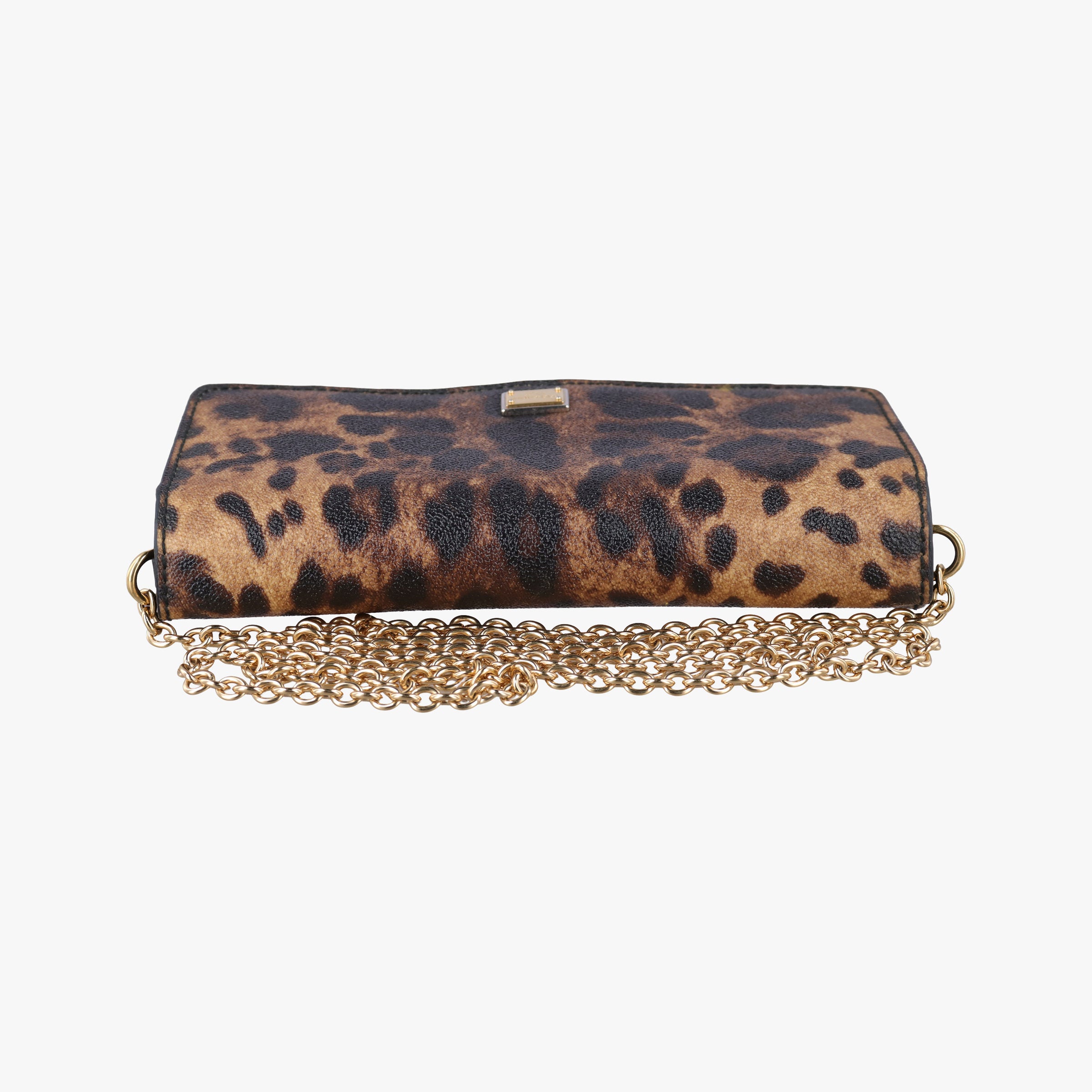 Pre-owned Dolce & Gabbana Dauphine Leopard Brown Coated Canvas  shoulderbag | stylenewstar