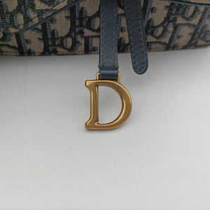 Pre-owned Christian Dior Saddle Gray×Navy×Black Jacquard  bum bag/waist bag | stylenewstar
