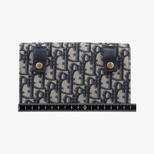 Pre-owned Christian Dior Saddle Gray×Navy×Black Jacquard  bum bag/waist bag | stylenewstar