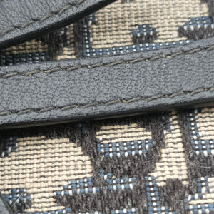 Pre-owned Christian Dior Saddle Gray×Navy×Black Jacquard  bum bag/waist bag | stylenewstar