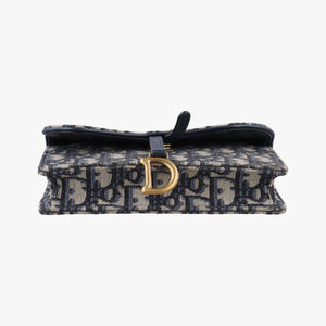 Pre-owned Christian Dior Saddle Gray×Navy×Black Jacquard  bum bag/waist bag | stylenewstar