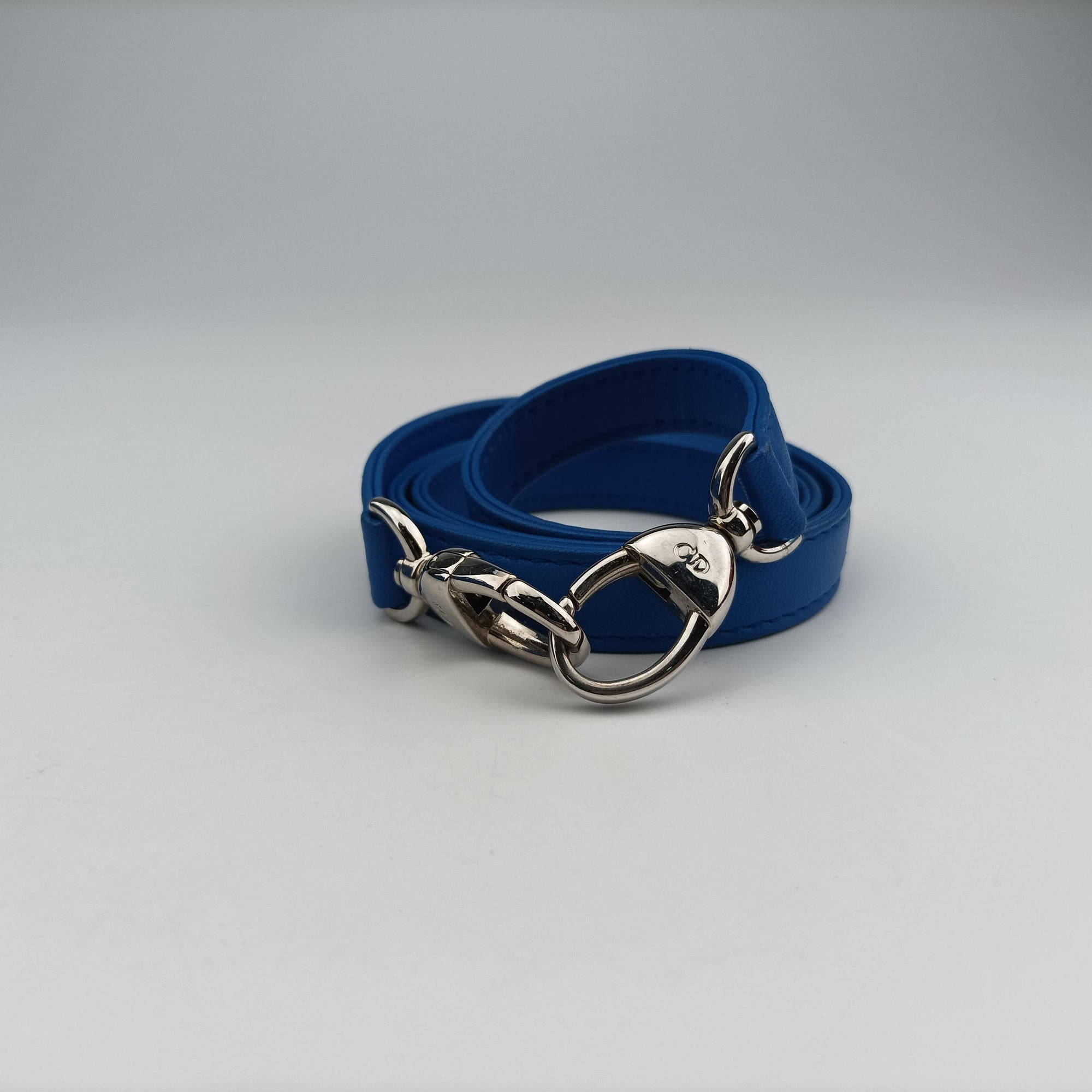 Pre-owned Christian Dior Lady Dior Blue lambskin  shoulderbag | stylenewstar