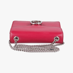 Pre-owned Gucci Interlocking G Red Patent Leather 387609 shoulderbag | stylenewstar