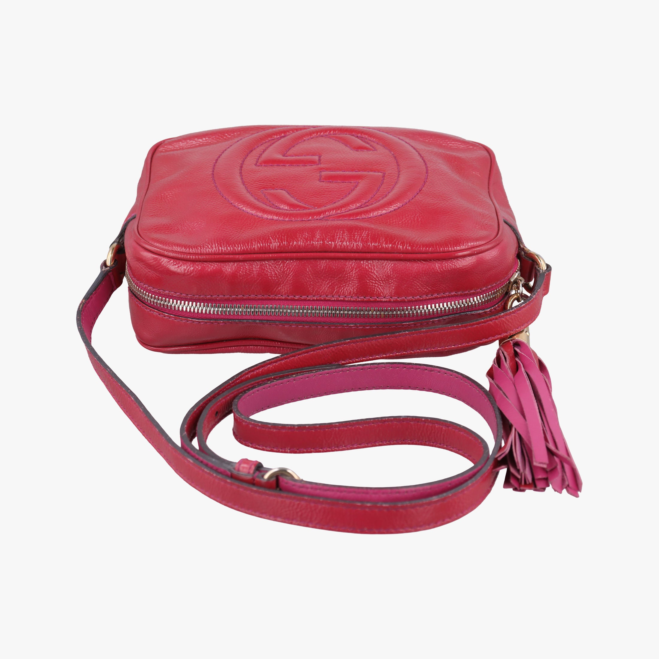 Vintage Gucci Soho Rose Patent Leather 308364 shoulderbag | stylenewstar