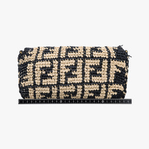 Pre-owned Fendi BAGUETTE Multicolour straw 8BR600 shoulderbag | stylenewstar