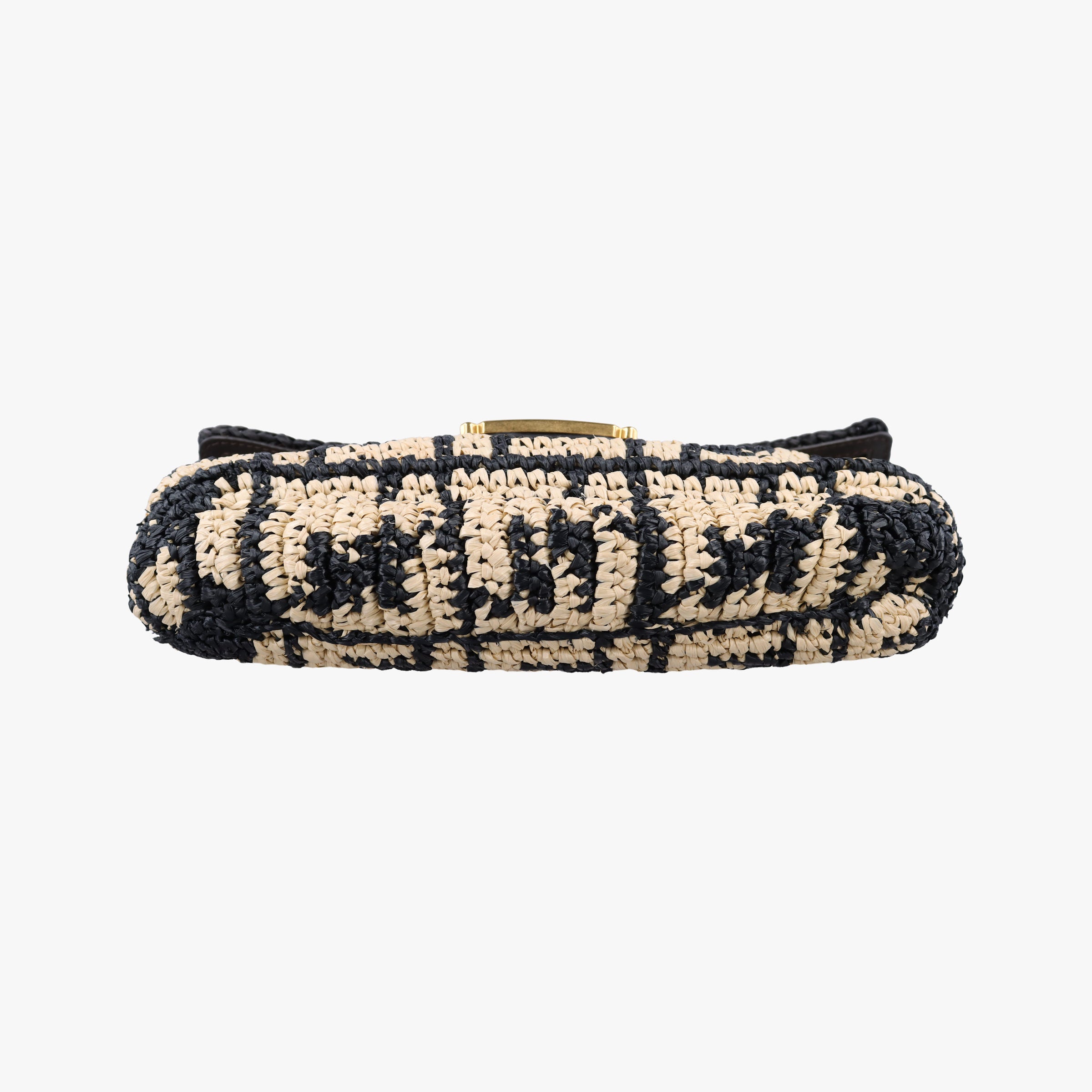 Pre-owned Fendi BAGUETTE Multicolour straw 8BR600 shoulderbag | stylenewstar