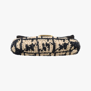 Pre-owned Fendi BAGUETTE Multicolour straw 8BR600 shoulderbag | stylenewstar